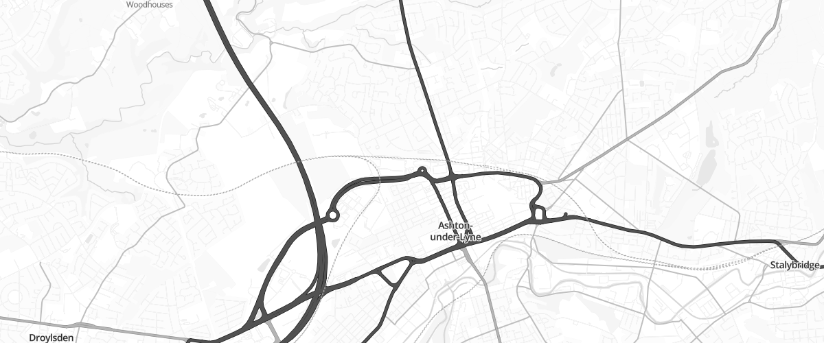 Map showing the location of Sainsburys Ashton Moss