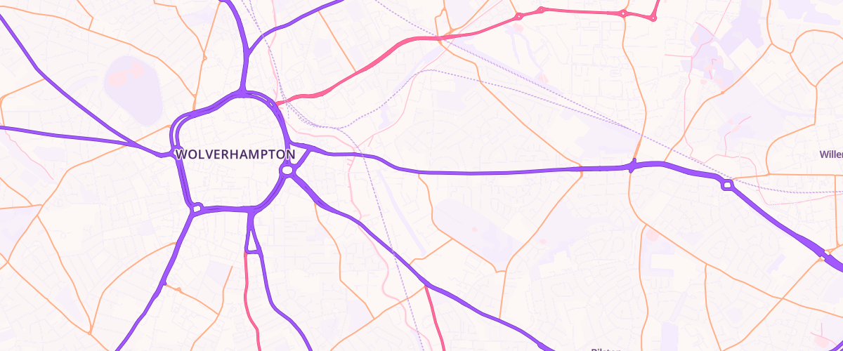Map showing the location of Willenhall Service Station Ltd
