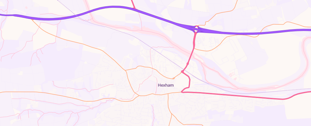 Map showing Wylam Garage Ltd, Hexham