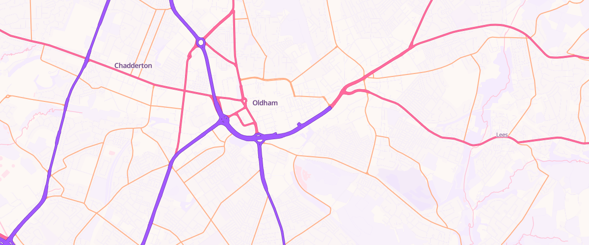 Map showing the location of Sainsburys Oldham