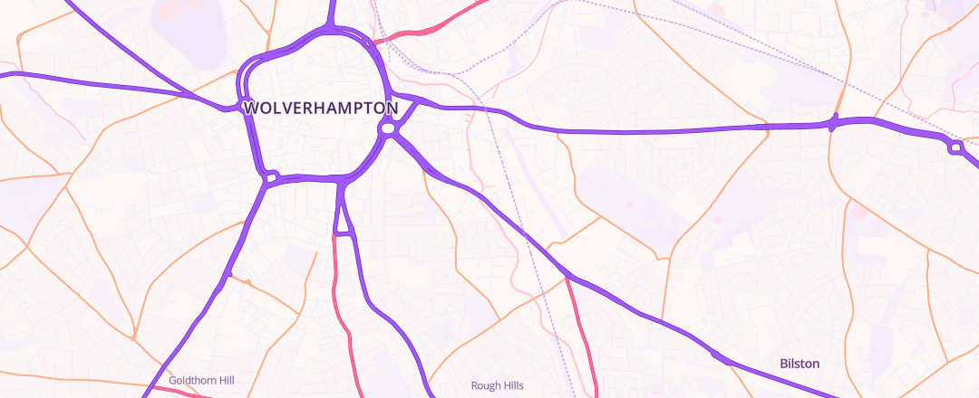 Map showing Steven Eagell Toyota, Wolverhampton
