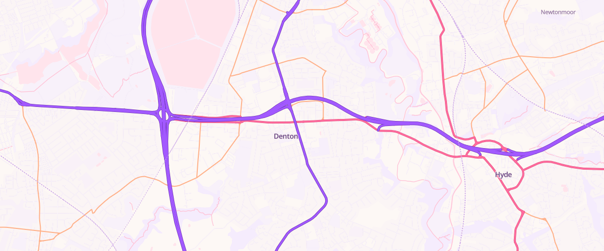 Map showing the location of Mfg Morrisons Denton
