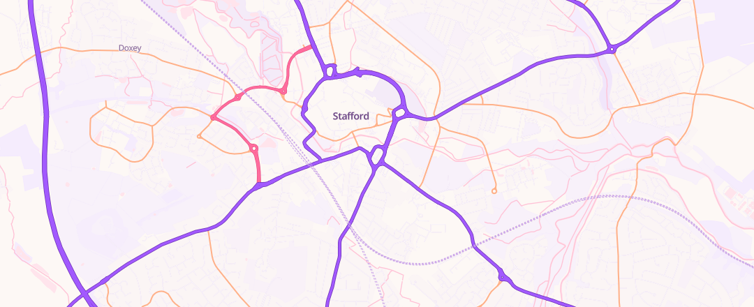 Map showing Halfords Autocentre, Stafford