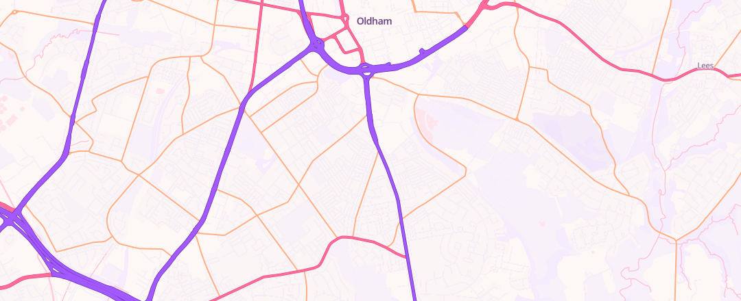 Map showing Central Mot Centre, Oldham