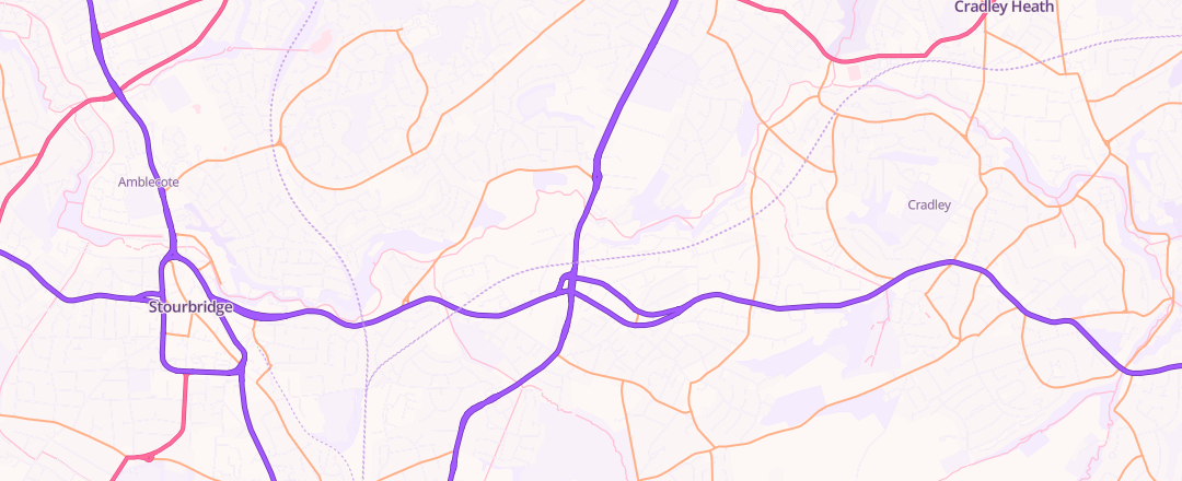 Map showing Formula One Autocentres, Stourbridge