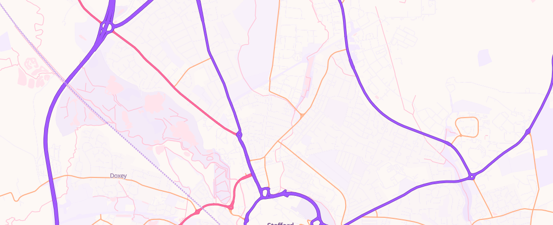 Map showing K S Auto Repair, Stafford