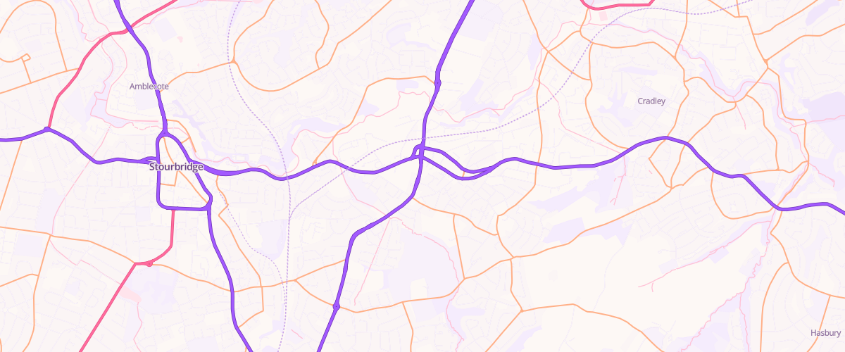 Map showing the location of Lye