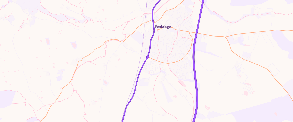 Map showing the location of Asda Penkridge Express Petrol