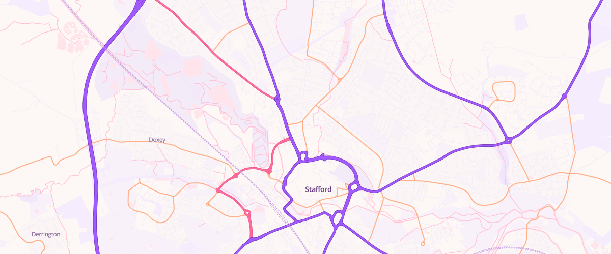 Map showing the location of Texaco Service Station