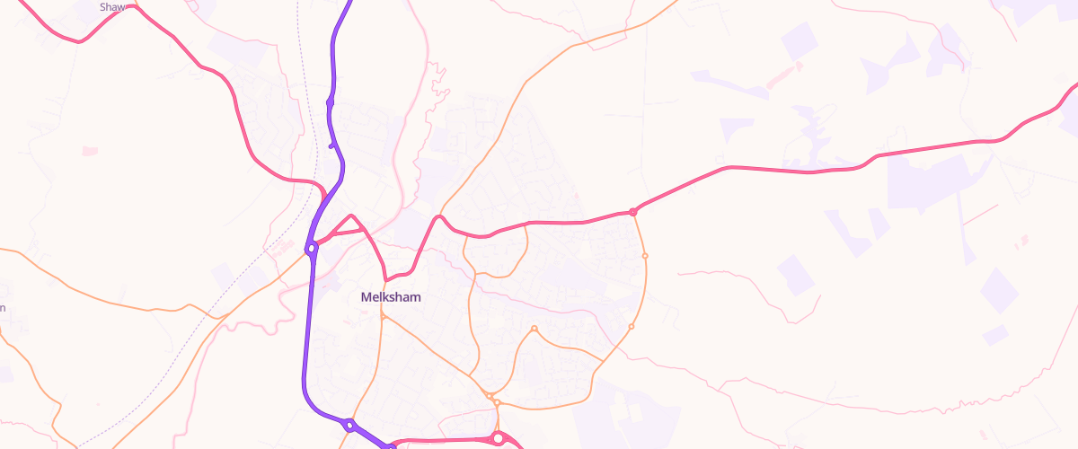 Map showing the location of Mfg Melksham