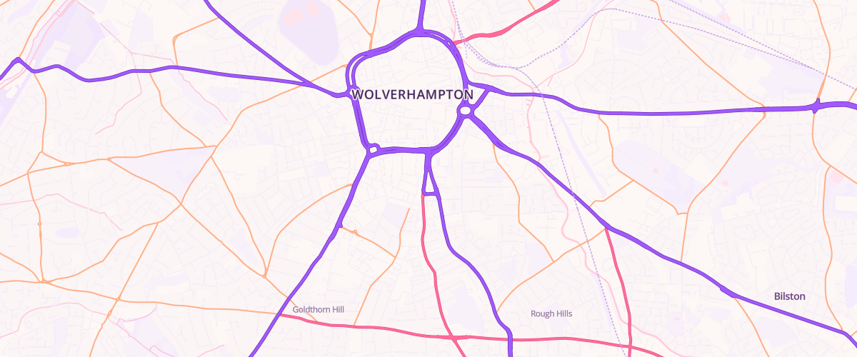 Map showing the location of Shell Wolverhampton