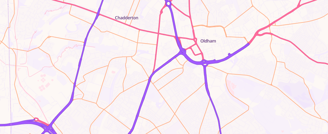 Map showing Pro-Fit, Oldham