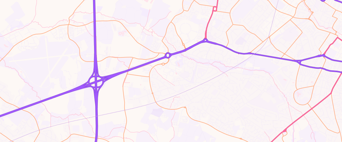 Map showing the location of Asda Cheltenham
