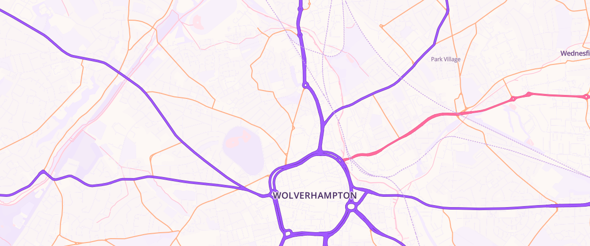 Map showing the location of Asda Wolverhampton Superstore
