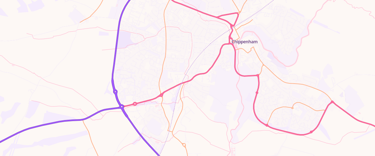 Map showing the location of Rontec Bath Road
