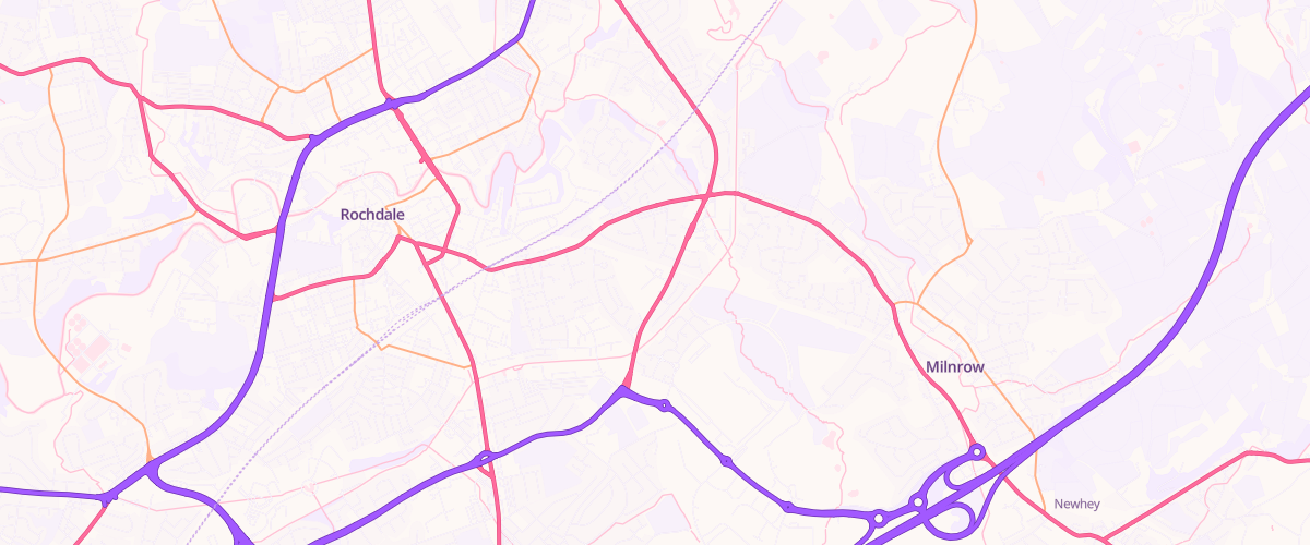 Map showing the location of Mfg Morrisons Rochdale