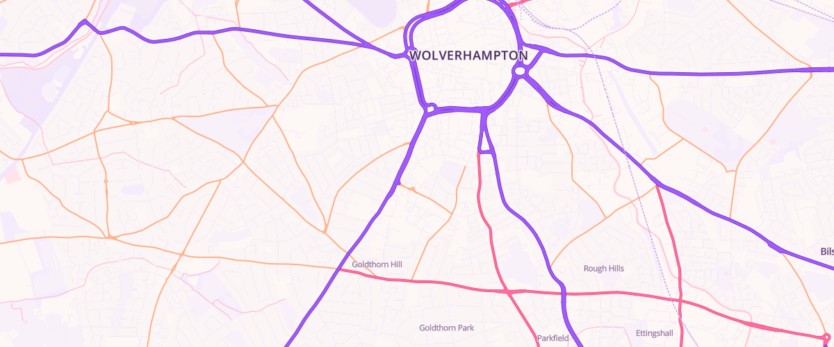 Map showing the location of Wolverhampton Superstore Petrol Filling
