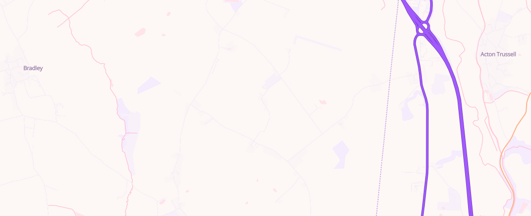 Map showing R K Motor Services Limited, Stafford
