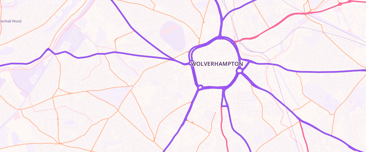 Map showing the location of Sainsburys Wolverhampton