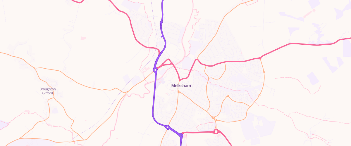 Map showing the location of Sainsburys Melksham