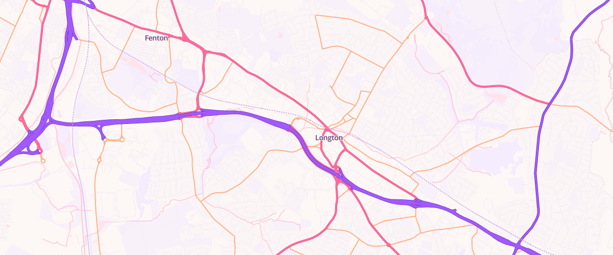 Map showing the location of Longton Extra Petrol Filling