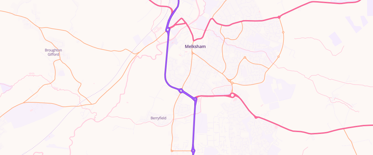 Map showing the location of Rontec Melksham