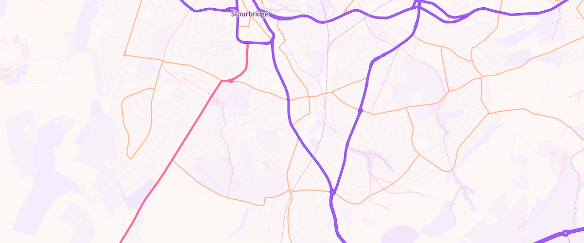 Map showing the location of Stourbridge Sf Connect