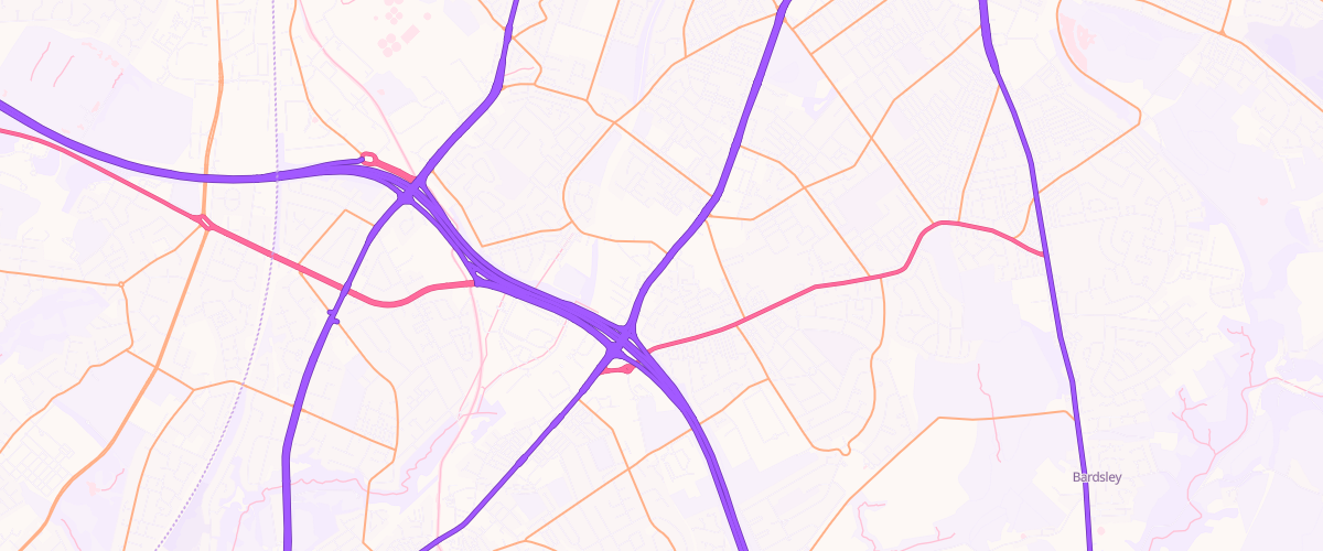 Map showing the location of Gulf-Nisa Hollinwood Service Station