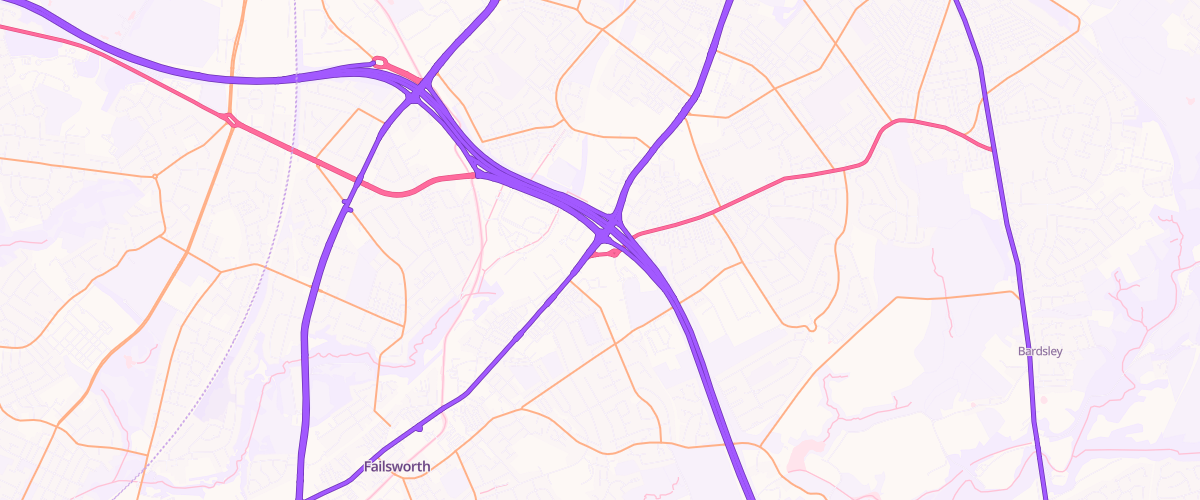 Map showing the location of Eg Hollinwood Pfs