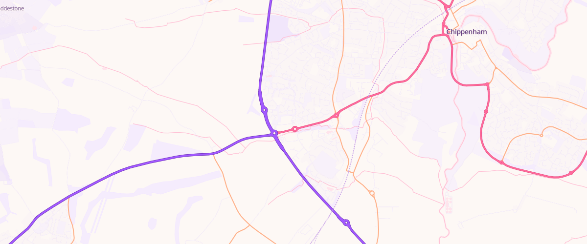 Map showing the location of Sainsburys Chippenham