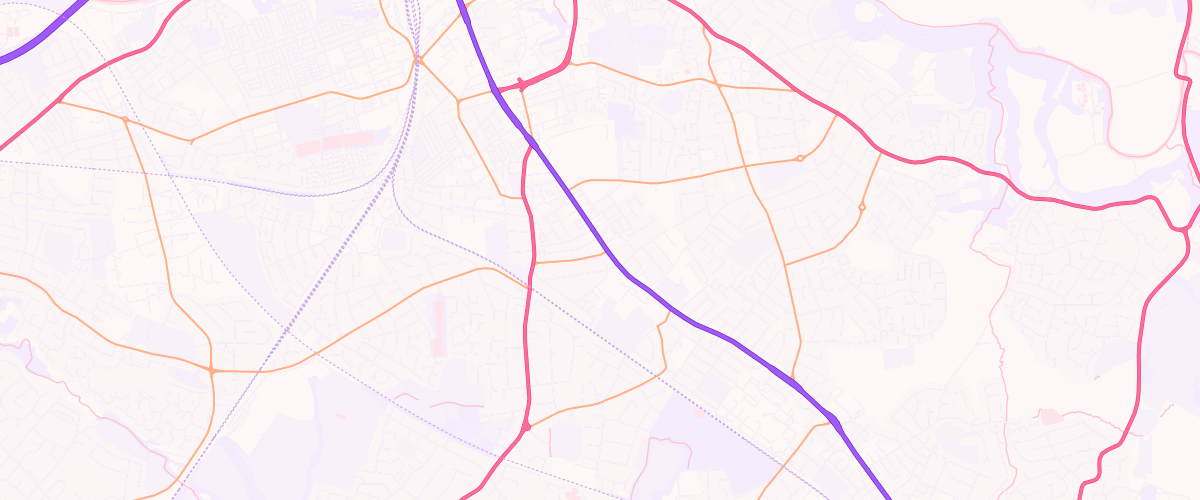Map showing the location of Asda Great Moor Express