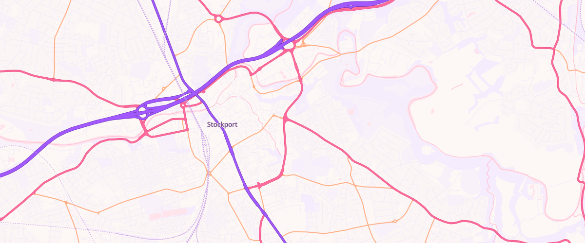 Map showing the location of Mfg Hall Street