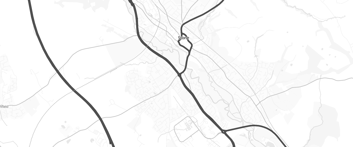 Map showing the location of Shell Little Waitrose Stone
