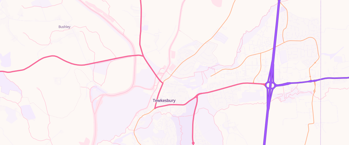 Map showing the location of Tgc Tewkesbury