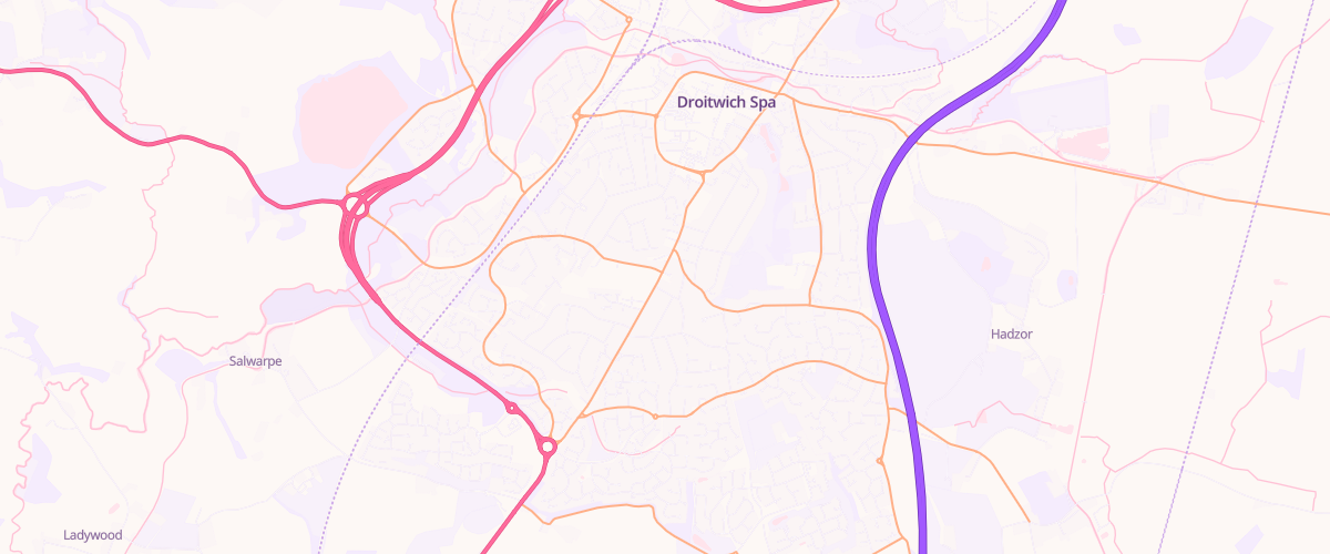 Map showing the location of Sainsburys Droitwich