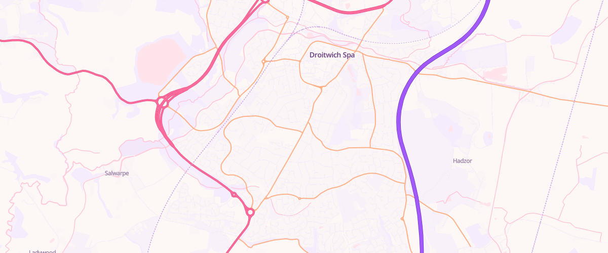 Map showing the location of Pgg Droitwich