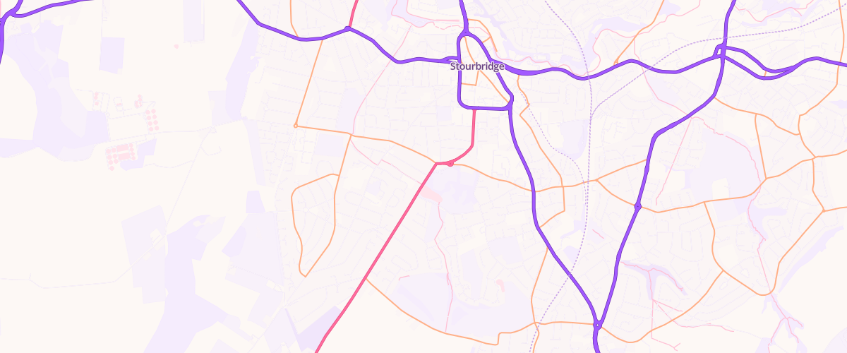 Map showing the location of Falcon Stourbridge