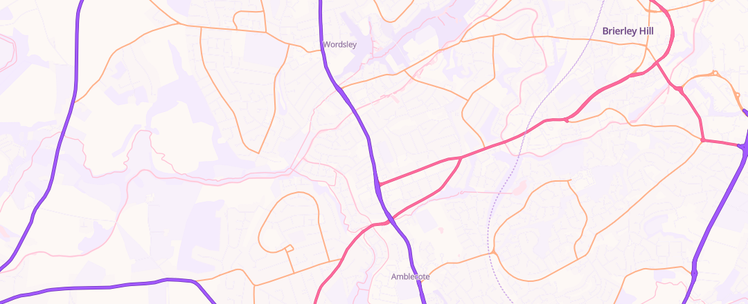 Map showing Protyre Stourbridge, Stourbridge