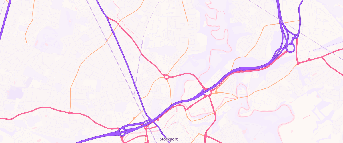 Map showing the location of Lancashire Hill Service Station