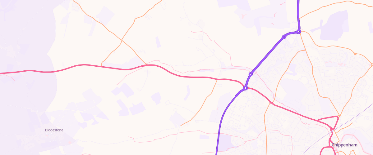 Map showing the location of Bristol Road Service Station