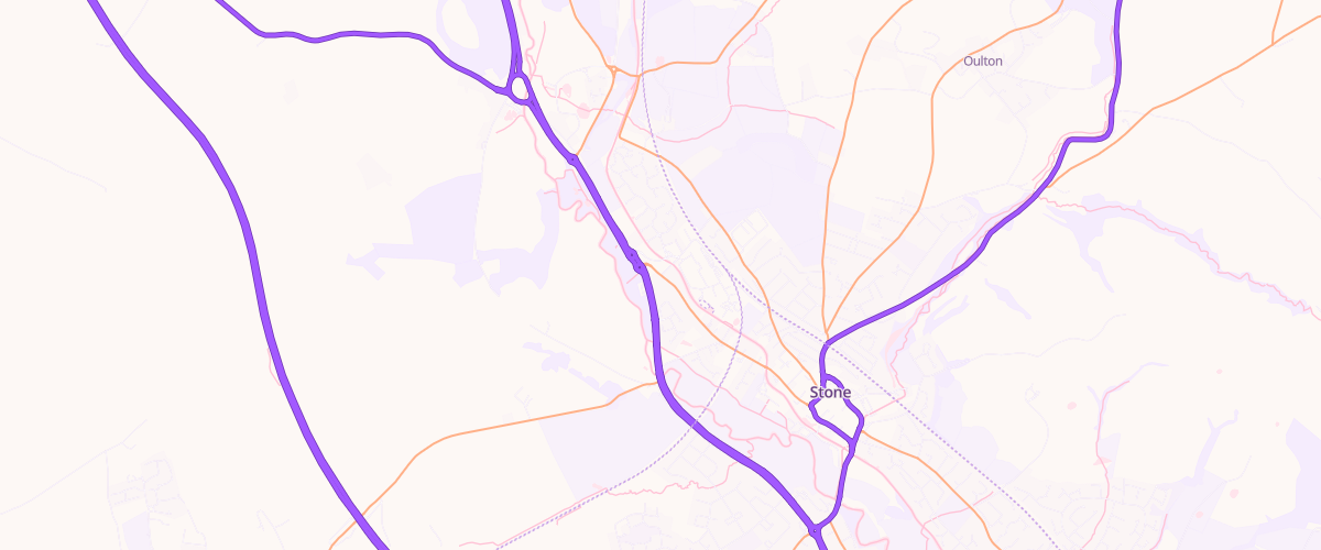 Map showing the location of Filleybrook