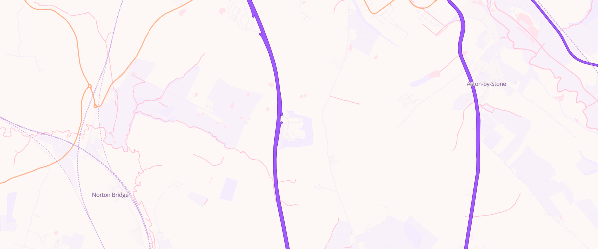 Map showing the location of Asda Stafford South Express