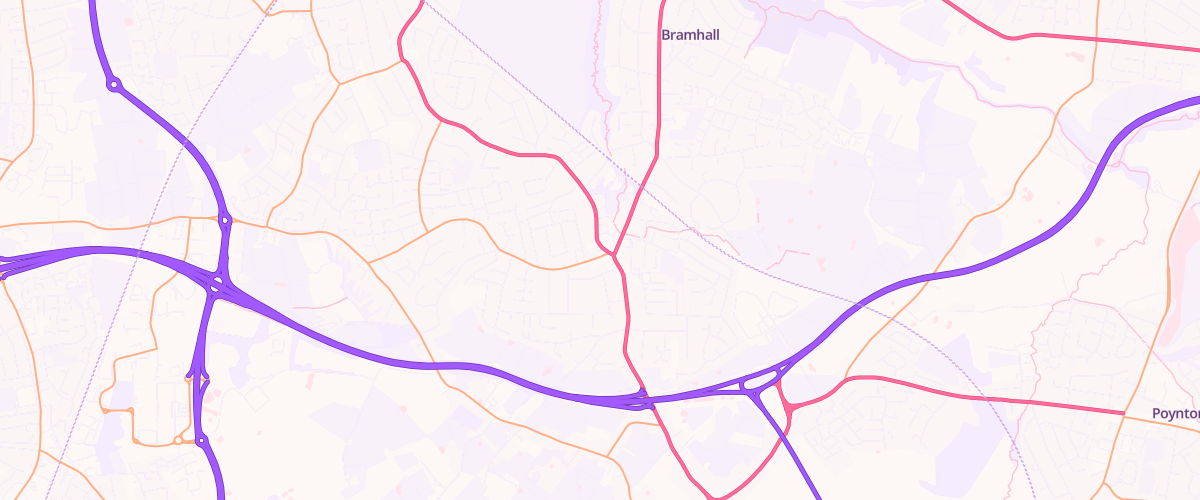 Map showing the location of Mfg Bramhall