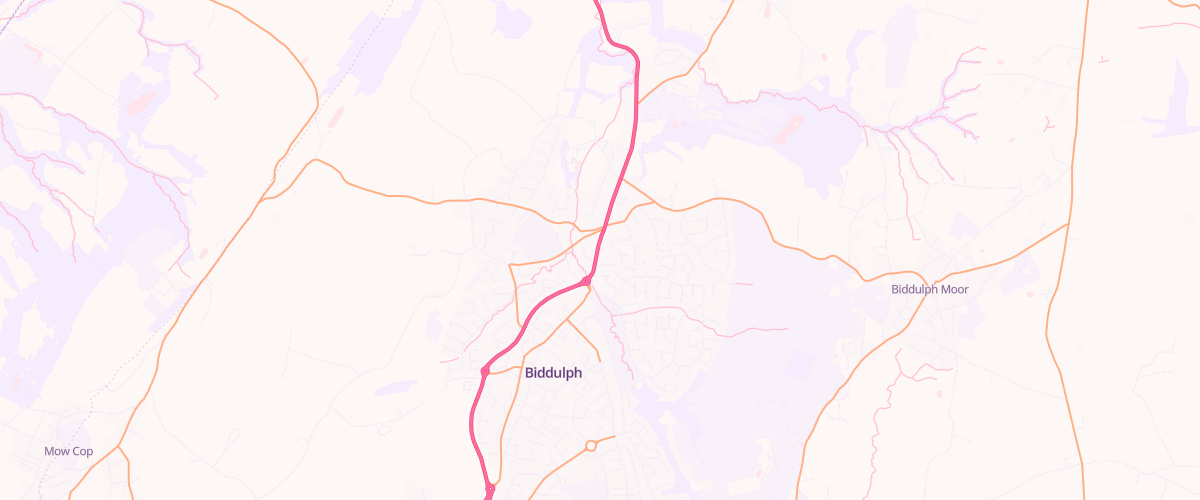 Map showing the location of Mfg Biddulph