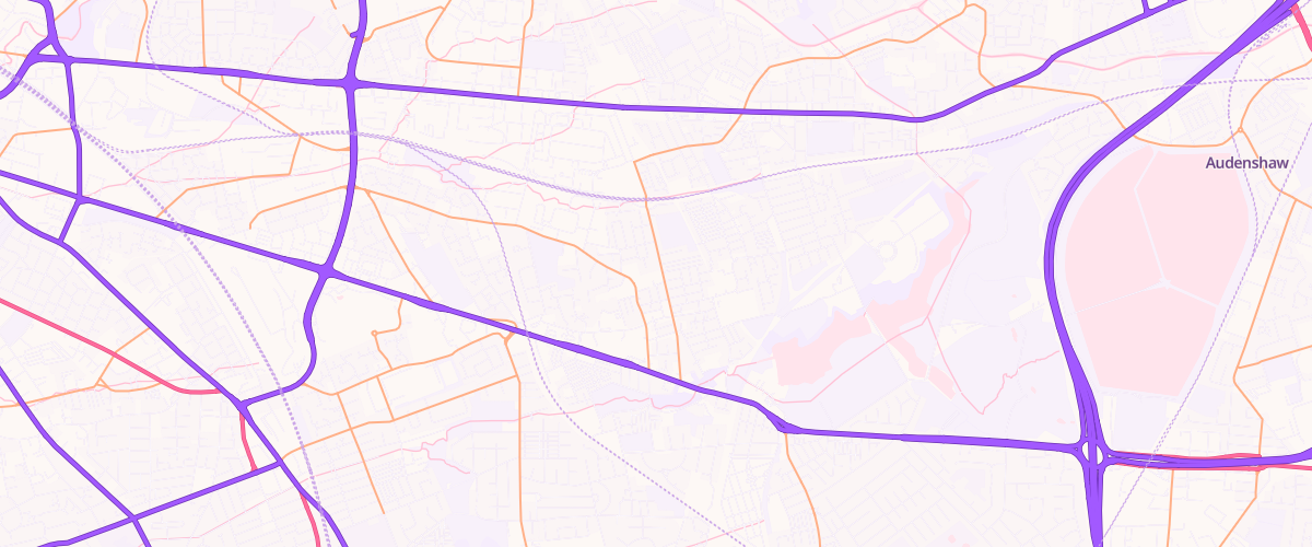 Map showing the location of Shell Gorton Service Station