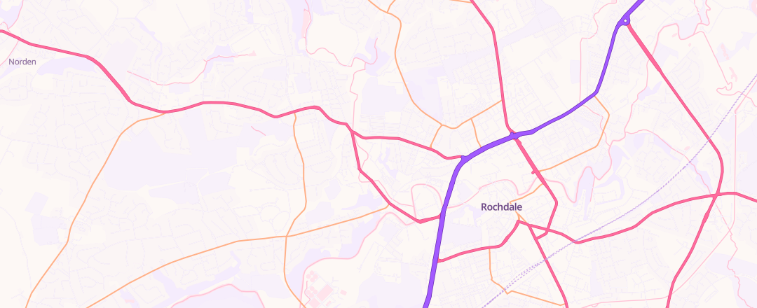 Map showing Primrose Street Garage, Rochdale