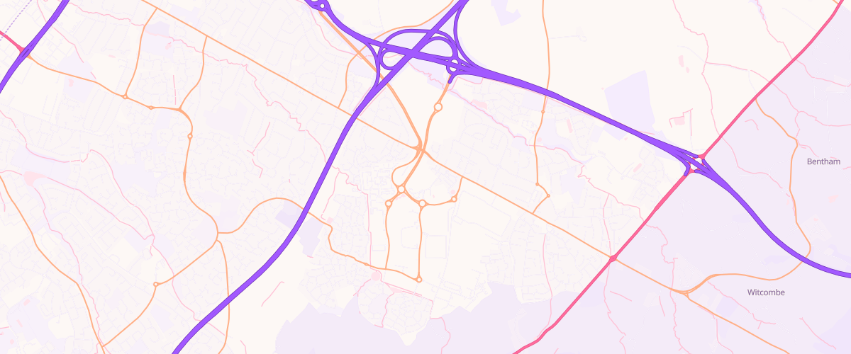 Map showing the location of Gloucester Brockworth Extra Petrol
