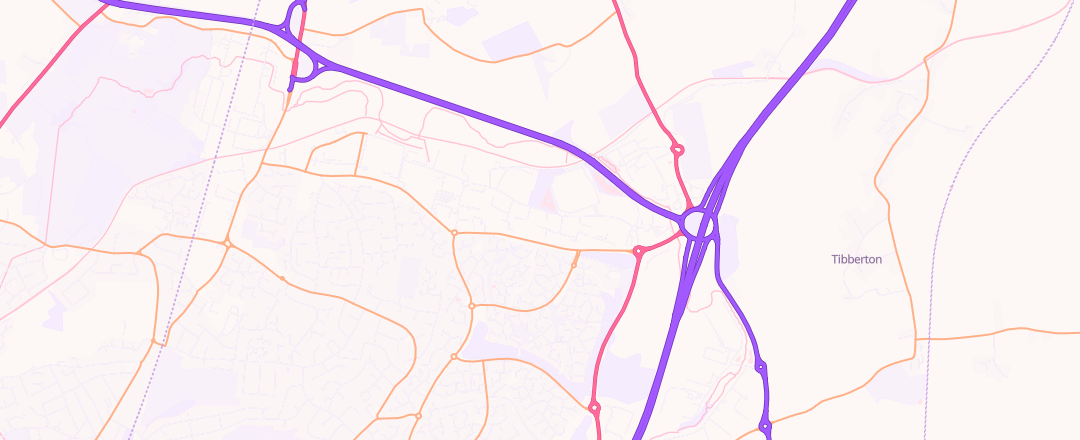 Map showing Blackpole Mot Centre, Worcester