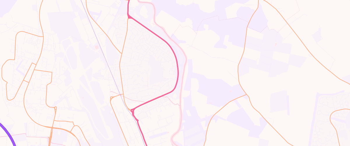 Map showing the location of Asda Dyce Superstore