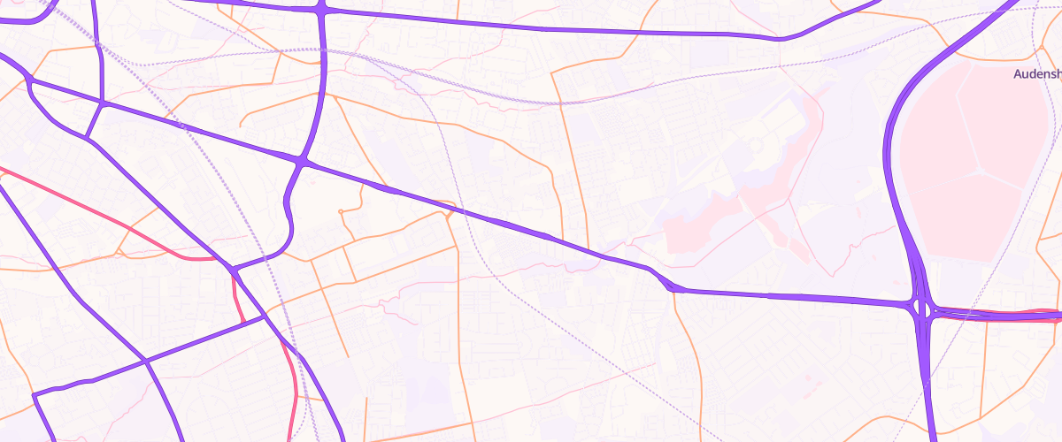 Map showing the location of Manchester Gorton Extra Petrol